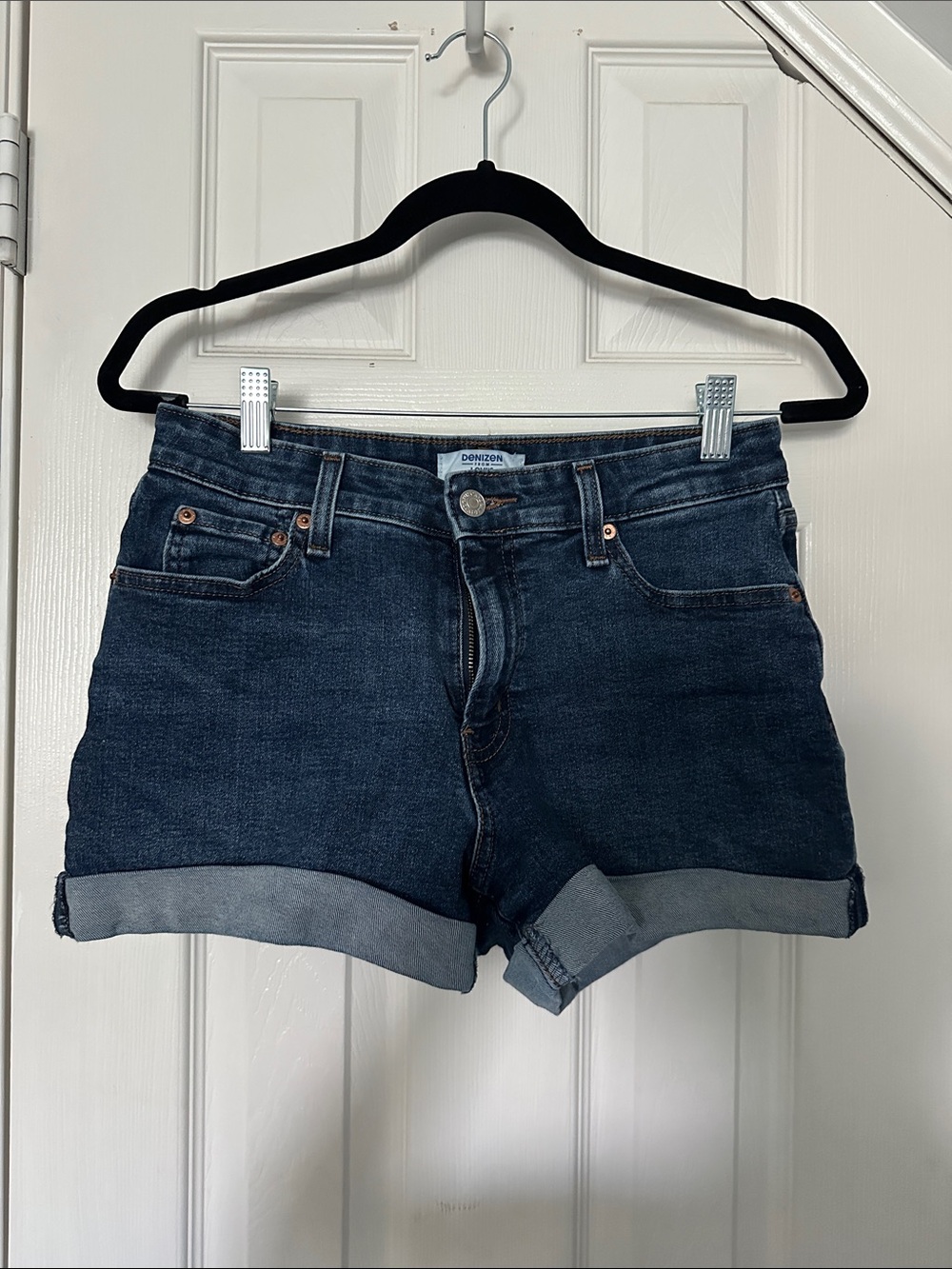 Denizen from Levi's Dark Indigo Rolled Cuff Denim Shorts